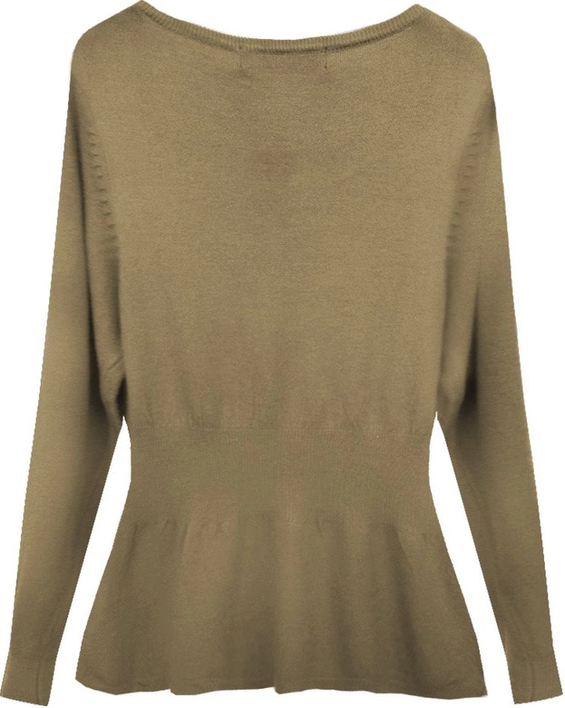 SWETER Z ŻABOTEM KARMELOWY (1527)