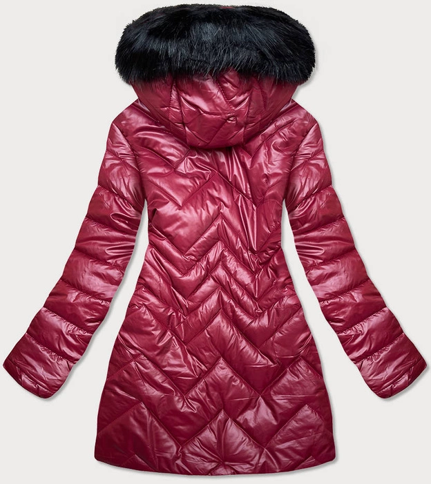 Damska kurtka przejściowa bordowa (mm21-83)