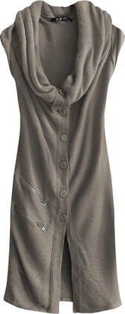 SWETER Z GOLFEM JASNOBRĄZOWY (444ART)