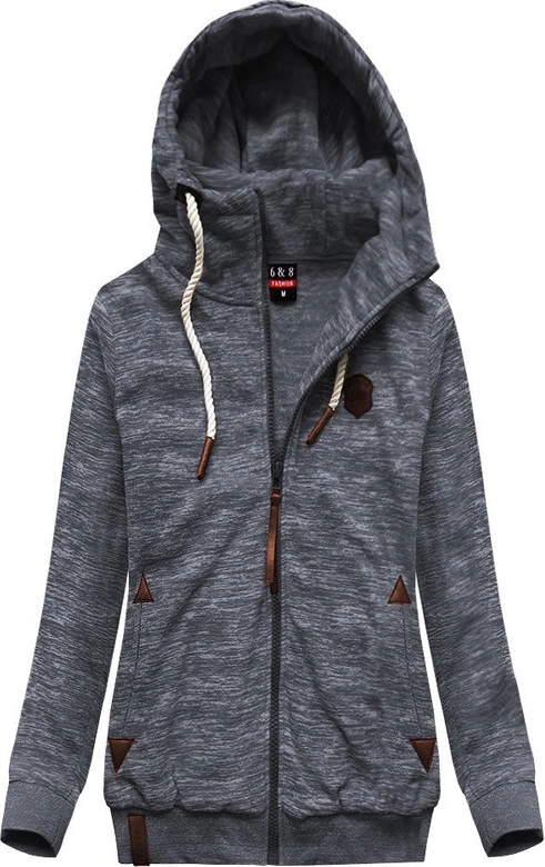 ROZPINANA BLUZA POLAROWA CIEMNOSZARA (X1923X)