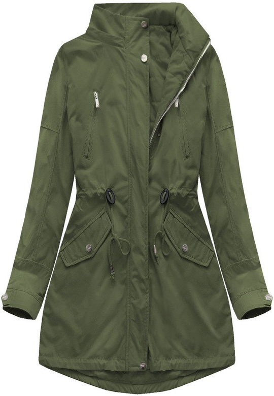 DWUSTRONNA PARKA Z KAPTUREM KHAKI (W0232BIG)