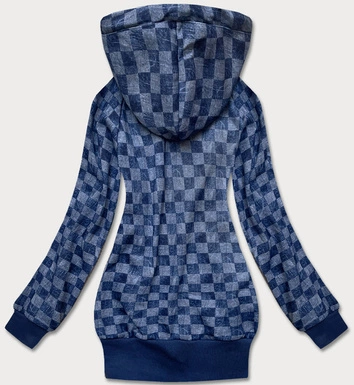 Sportowa bluza w kratkę granatowa (amg-62)