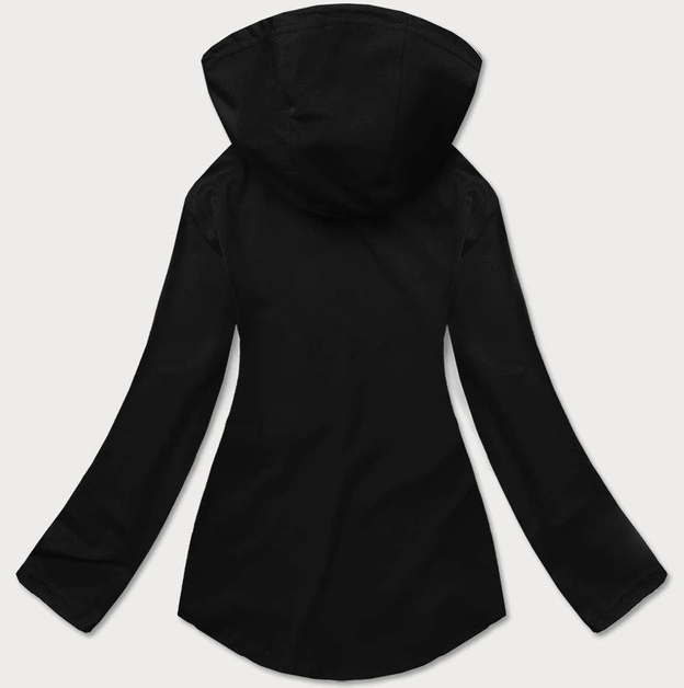 Bluza z asymetrycznym dołem czarna (hd153-01)