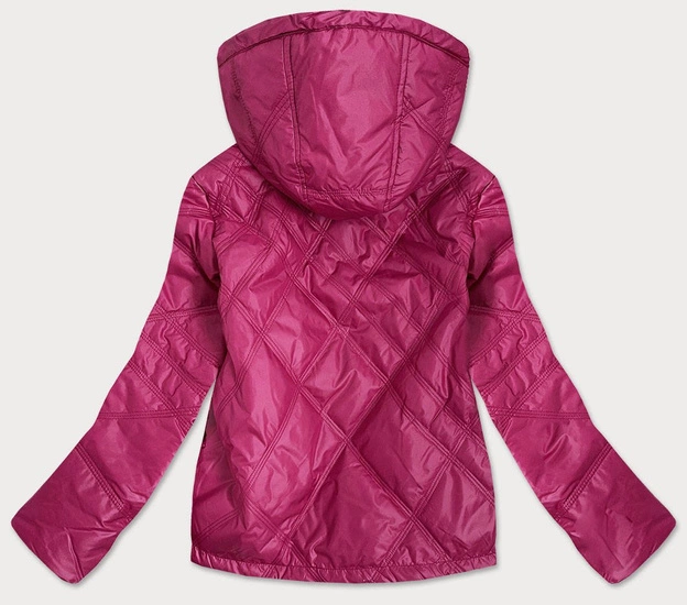 Lekka kurtka damska z kapturem różowa (bh2004big)