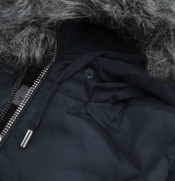 PIKOWANA KURTKA DAMSKA ZIMOWA GRANATOWA  (B9527)