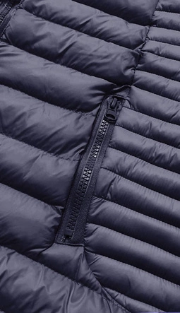 Pikowana kurtka damska z kapturem granatowa (23032-224)