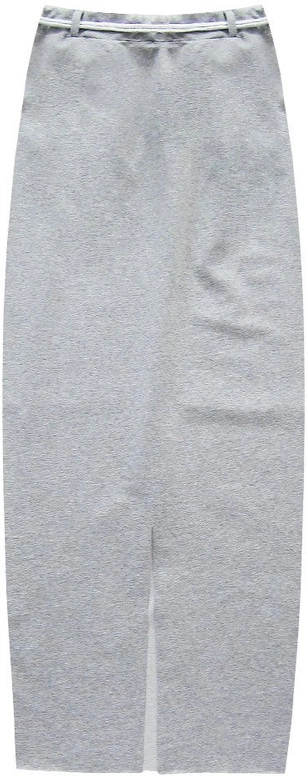 DRESOWA SPÓDNICA MAXI Z KIESZENIAMI SZARA (93ART)