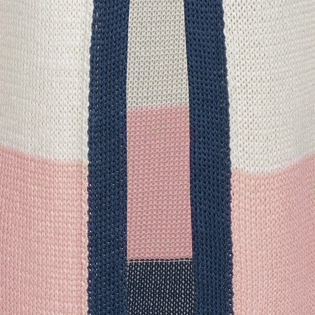 DŁUGI SWETER Z KAPTUREM GRANATOWO-RÓŻOWY (122ART)