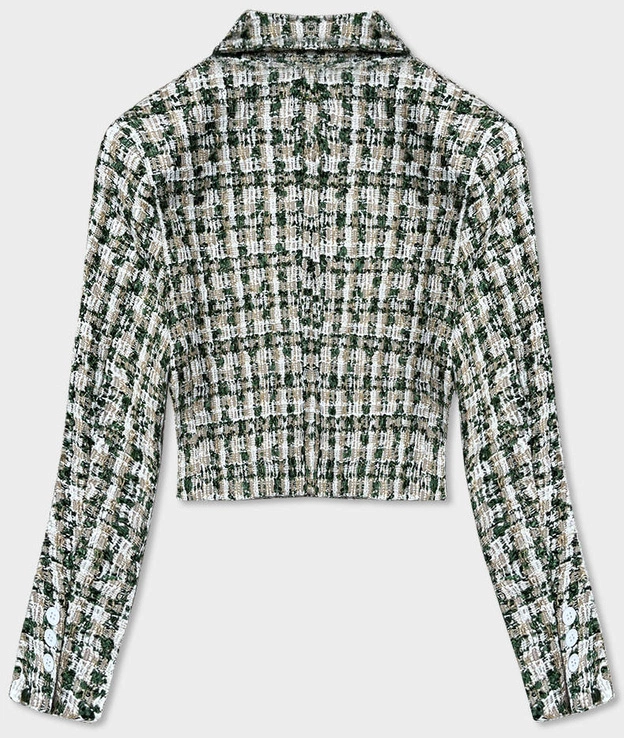 Krótka dwurzędowa marynarka zielona (AG3-1812)