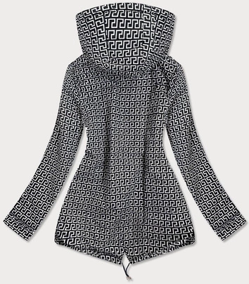 DWUSTRONNA KURTKA DAMSKA GRANATOWO-BIAŁA (W507BIG)