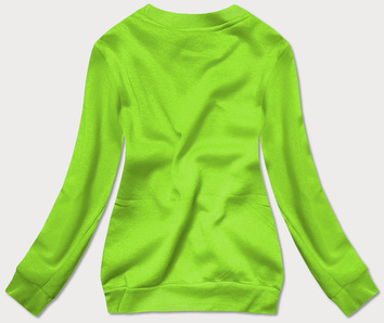 Bluza dresowa damska ze ściągaczami jasny zielony (w01-31)