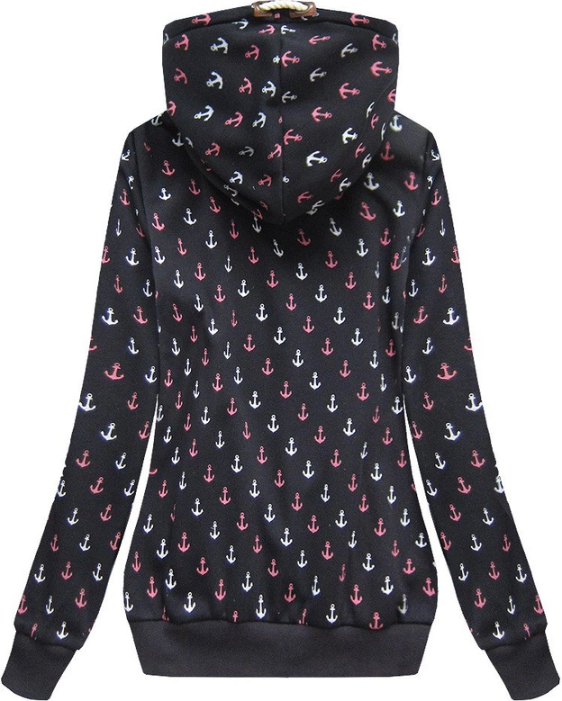 NIEROZPINANA BLUZA W KOTWICE GRANATOWA (1922)