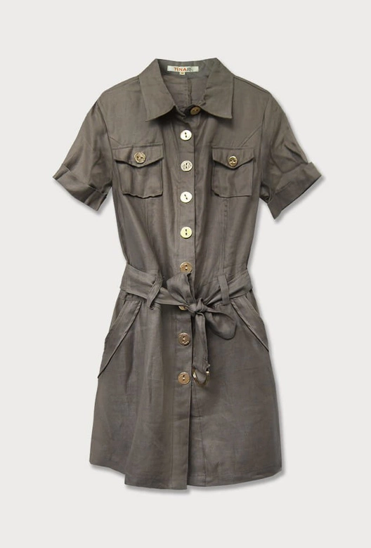 SUKIENKA MINI Z LNU KAKAOWA (2829)