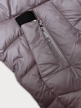 Puchowa kurtka zimowa damska Glakate różowa (LU-238002#)