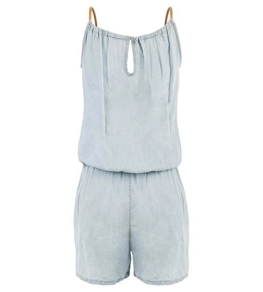 KRÓTKI KOMBINEZON NA RAMIĄCZKA BŁĘKITNY (666)
