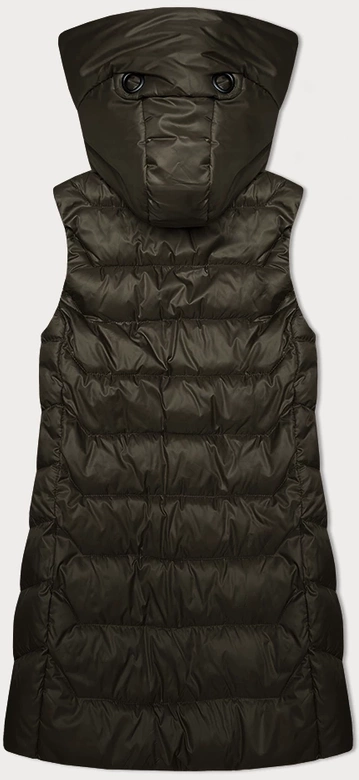 Bezrękawnik damski z odpinanym kapturem S'West khaki (B8231-11)