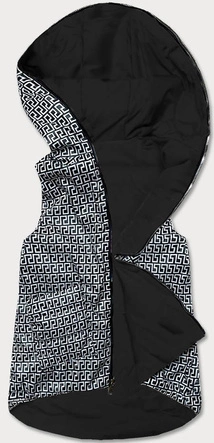 Dwustronny bezrękawnik damski czarny (R8006)