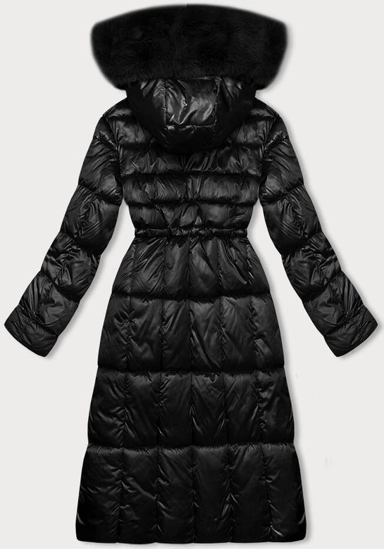 Dopasowana damska kurtka zimowa czarna S'west (B8207-B8282-1)