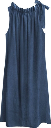 SUKIENKA OVERSIZE Z FALBANĄ CIEMNONIEBIESKA (392ART)