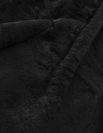 Zimowa kurtka damska z kapturem czarna (2m-21308)