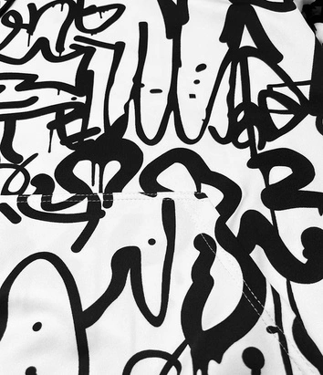 Bluza męska graffiti biała (8B1151-1)