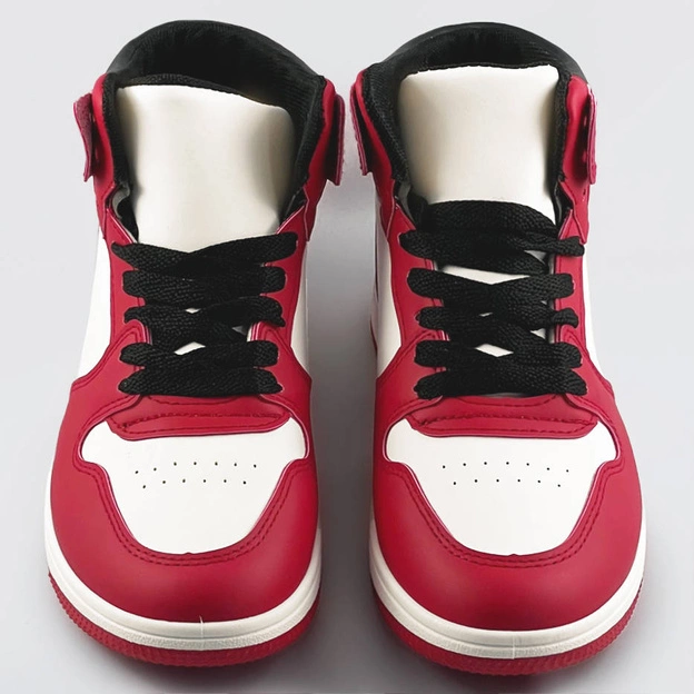 Damskie sneakersy za kostkę czerwono-białe (xa069)