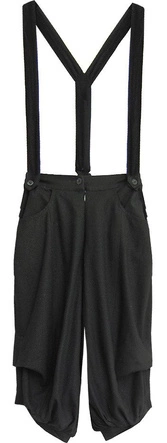 SPODNIE Z SZELKAMI CZARNE (X1105X)