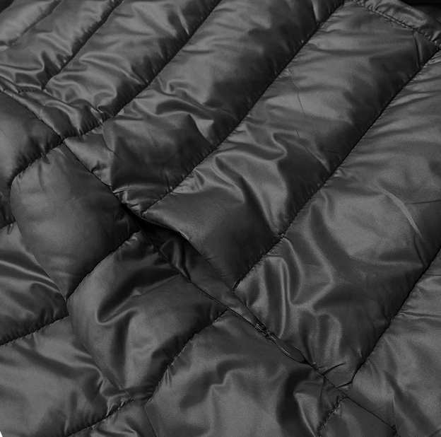 Krótka kurtka damska z dzianinowymi ściągaczami grafitowa (P22/P3-6636/P3-6023-27)