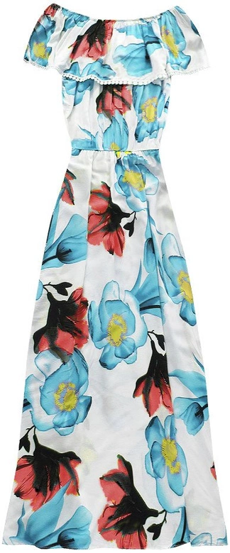 SUKIENKA Z ODKRYTYMI RAMIONAMI BIAŁO-BŁĘKITNA (71210#)