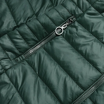 CIENKA KURTKA DAMSKA ZE STÓJKĄ ZIELONA (BH-2006)