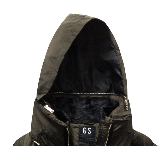 KRÓTKA KURTKA DAMSKA ZIMOWA Z KAPTUREM BRĄZOWA (WZ575)