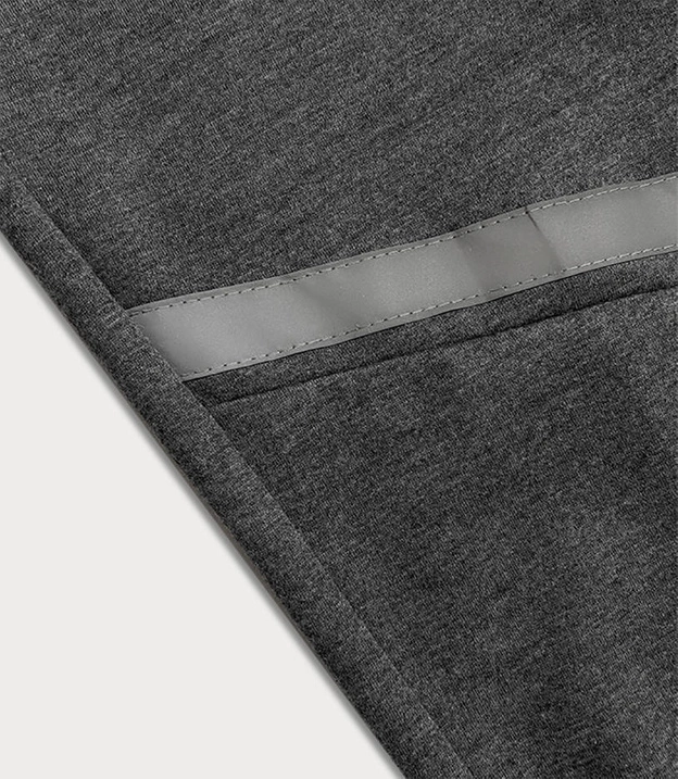 Spodnie dresowe męskie z elementami odblaskowymi szare (8K189-5)