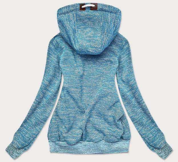 BLUZA DRESOWA DAMSKA MELANŻ TURKUS (58331)