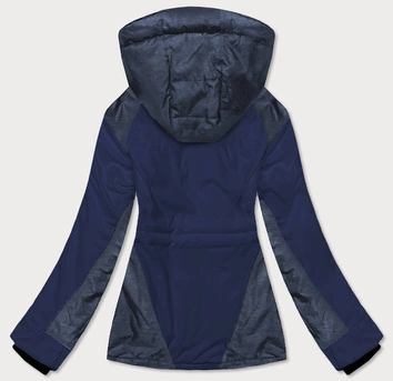 Damska kurtka zimowa narciarska granatowa/melanż (b2356)