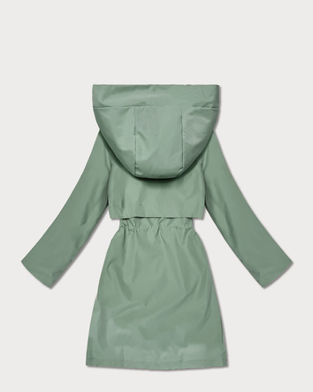 Lekka parka damska na podszewce Goodlookin szarozielona (KK60407-3#)