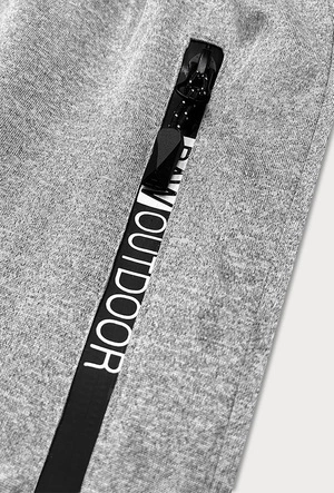 Krótkie spodenki męskie jasne szare (8K200-2)