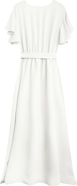 SUKIENKA MAXI Z KOPERTOWYM DEKOLTEM BIAŁA (360ART)