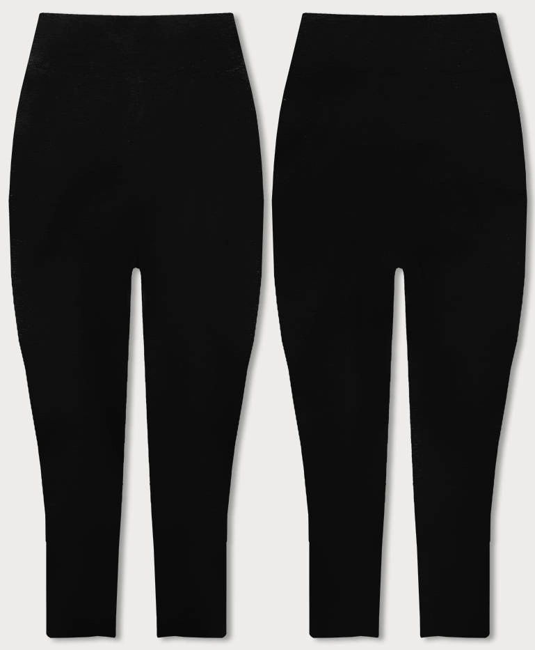 Bawełniane legginsy 3/4 czarne (YW01045-a1)