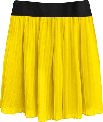 PLISOWANA SPÓDNICA MINI ŻÓŁTA (9228/3)