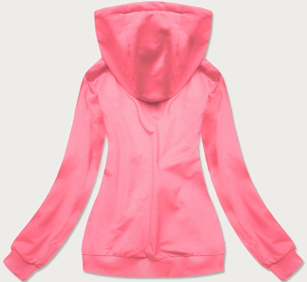 Cienka damska bluza kangurka jasnoróżowa (W06-20)