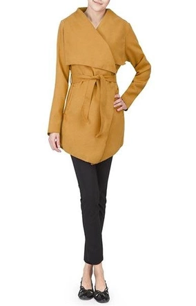 NARZUTKA Z PASKIEM WATERFALL MUSZTARDOWA (NA125)