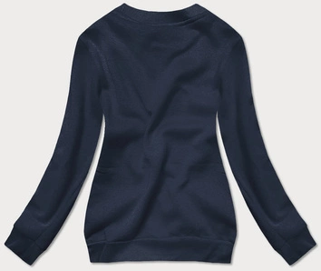 Bluza dresowa damska ze ściągaczami ciemny granat (w01-25)