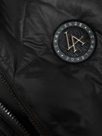 Pikowana kamizelka damska z asymetrycznym dołem S'West czarna (B8237-1)