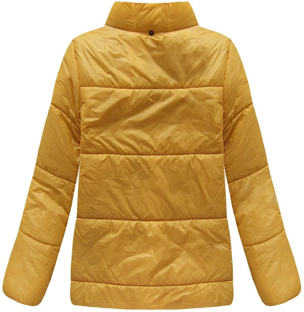 KRÓTKA PIKOWANA KURTKA ŻÓŁTA (X8088X)