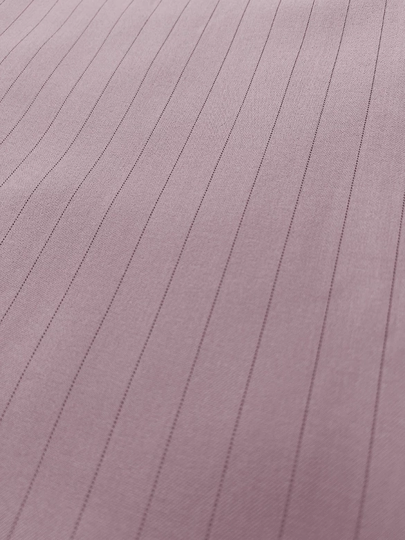 Szerokie spodnie damskie w paseczki pudrowy róż (18629)