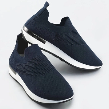 WSUWANE BUTY SPORTOWE DAMSKIE GRANATOWE (XA157)