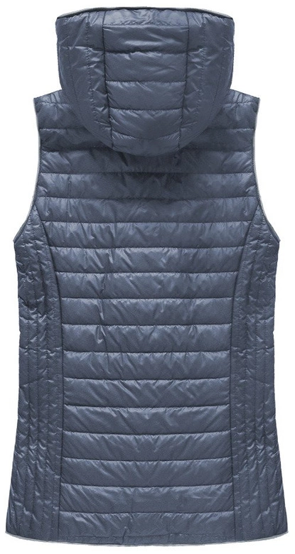 PIKOWANY BEZRĘKAWNIK Z KAPTUREM NIEBIESKI (B1067-30)