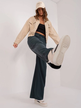 Jeansowa damska kurtka oversize beżowa (F3968)