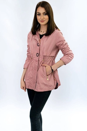 KRÓTKA KURTKA TYPU PARKA ANTYCZNY RÓŻ (P01)