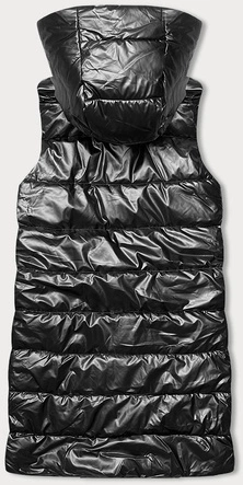 Damska kamizelka z asymetrycznym zamkiem grafitowa (16M9117-105)